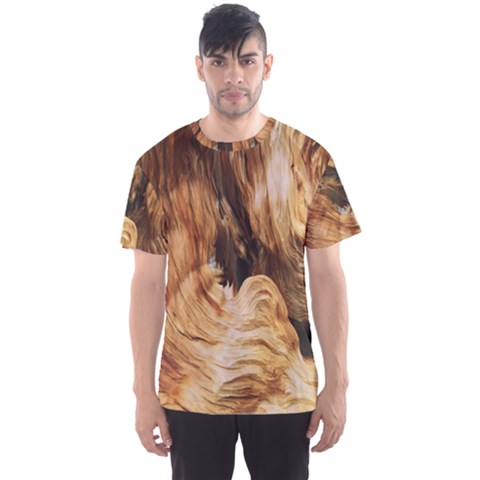 Brown Beige Abstract Painting Men s Sport Mesh Tee by Nexatart