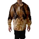 Brown Beige Abstract Painting Hooded Wind Breaker (Kids) View1