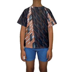 Building Architecture Skyscraper Kids  Short Sleeve Swimwear by Nexatart