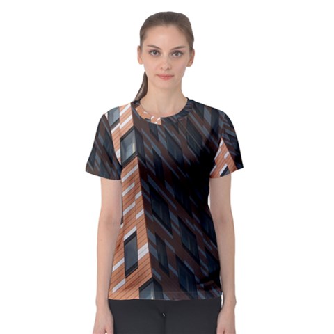 Building Architecture Skyscraper Women s Sport Mesh Tee by Nexatart