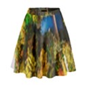 Bridge River Forest Trees Autumn High Waist Skirt View1