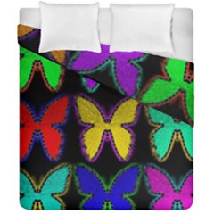 Butterflies Pattern Duvet Cover Double Side (california King Size) by Nexatart