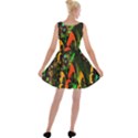 Butterfly Abstract Flowers Velvet Skater Dress View2