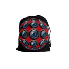 Camera Monitoring Security Drawstring Pouches (medium)  by Nexatart