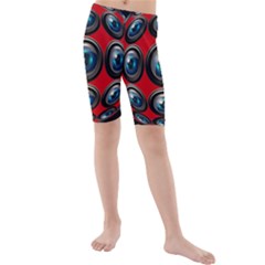 Camera Monitoring Security Kids  Mid Length Swim Shorts by Nexatart