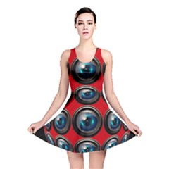 Camera Monitoring Security Reversible Skater Dress by Nexatart