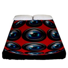 Camera Monitoring Security Fitted Sheet (california King Size) by Nexatart