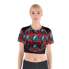 Camera Monitoring Security Cotton Crop Top by Nexatart