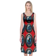 Camera Monitoring Security Midi Sleeveless Dress by Nexatart