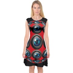 Camera Monitoring Security Capsleeve Midi Dress by Nexatart