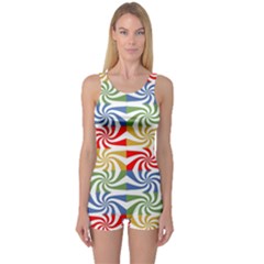 Candy Pattern  One Piece Boyleg Swimsuit by Nexatart