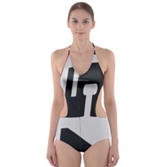 Car Auto Speed Vehicle Automobile Cut-out One Piece Swimsuit by Nexatart