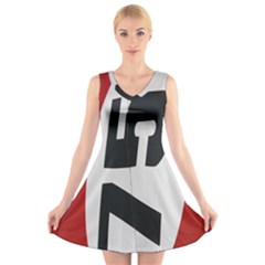 Car Auto Speed Vehicle Automobile V-neck Sleeveless Skater Dress by Nexatart