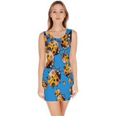 Cartoon Ladybug Sleeveless Bodycon Dress by Nexatart