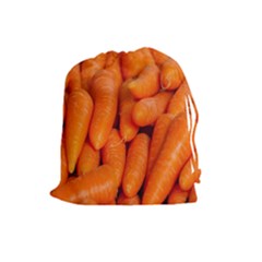 Carrots Vegetables Market Drawstring Pouches (large) 