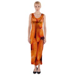 Carrots Vegetables Market Fitted Maxi Dress by Nexatart