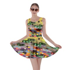 Car Painting Modern Art Skater Dress by Nexatart