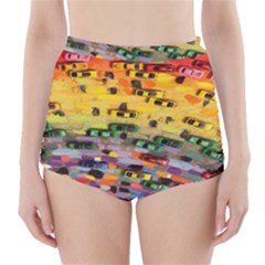 Car Painting Modern Art High-waisted Bikini Bottoms by Nexatart