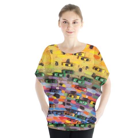 Car Painting Modern Art Blouse by Nexatart