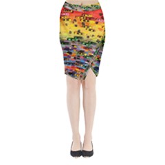 Car Painting Modern Art Midi Wrap Pencil Skirt by Nexatart