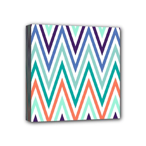 Chevrons Colourful Background Mini Canvas 4  X 4  by Nexatart