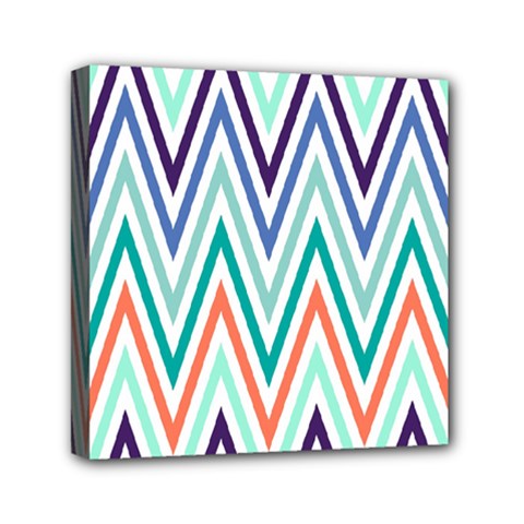 Chevrons Colourful Background Mini Canvas 6  X 6  by Nexatart