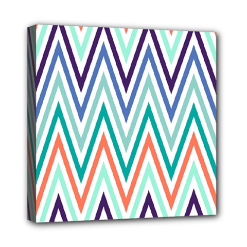 Chevrons Colourful Background Mini Canvas 8  X 8  by Nexatart