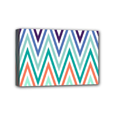 Chevrons Colourful Background Mini Canvas 6  X 4  by Nexatart