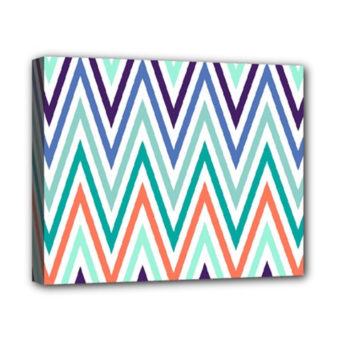 Chevrons Colourful Background Canvas 10  X 8  by Nexatart