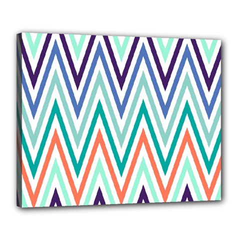 Chevrons Colourful Background Canvas 20  X 16  by Nexatart