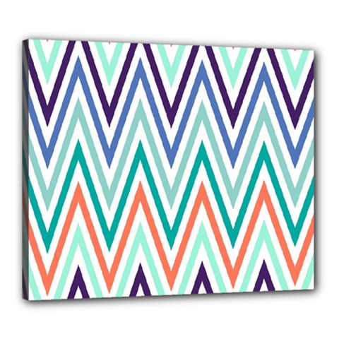 Chevrons Colourful Background Canvas 24  X 20  by Nexatart