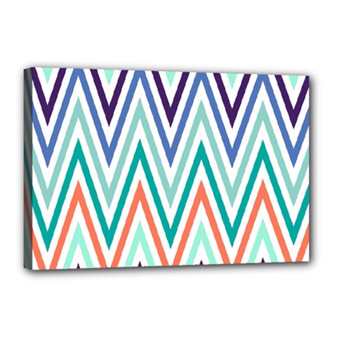 Chevrons Colourful Background Canvas 18  X 12  by Nexatart