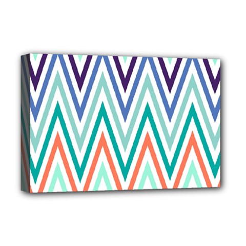 Chevrons Colourful Background Deluxe Canvas 18  X 12   by Nexatart