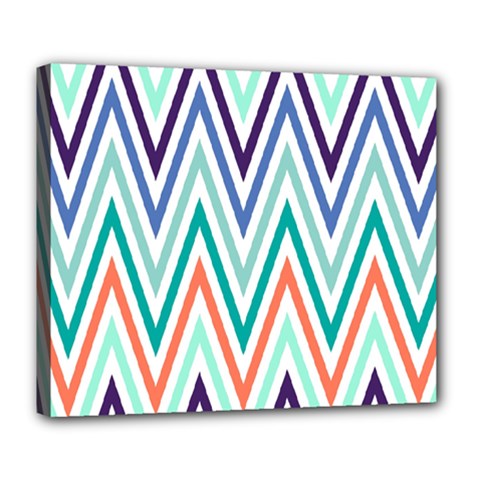 Chevrons Colourful Background Deluxe Canvas 24  X 20   by Nexatart