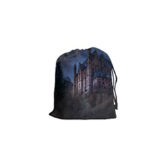 Castle Mystical Mood Moonlight Drawstring Pouches (xs)  by Nexatart