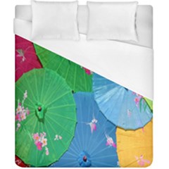 Chinese Umbrellas Screens Colorful Duvet Cover (california King Size) by Nexatart