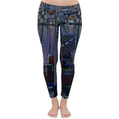 Christmas Boats In Harbor Classic Winter Leggings by Nexatart