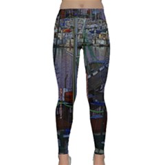 Christmas Boats In Harbor Classic Yoga Leggings by Nexatart