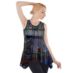 Christmas Boats In Harbor Side Drop Tank Tunic by Nexatart