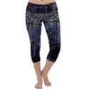 Christmas Boats In Harbor Capri Yoga Leggings View1