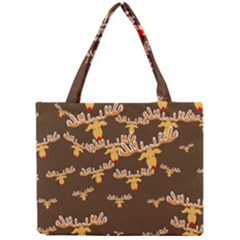 Christmas Reindeer Pattern Mini Tote Bag by Nexatart