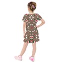 Christmas Kaleidoscope Kids  Short Sleeve Velvet Dress View2