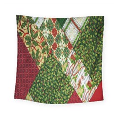 Christmas Quilt Background Square Tapestry (small)