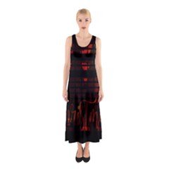 Christmas Advent Gloss Sparkle Sleeveless Maxi Dress by Nexatart