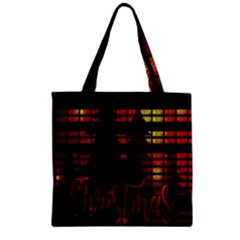 Christmas Advent Gloss Sparkle Zipper Grocery Tote Bag by Nexatart