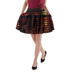 Christmas Advent Gloss Sparkle A-line Pocket Skirt by Nexatart