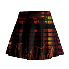 Christmas Advent Gloss Sparkle Mini Flare Skirt by Nexatart