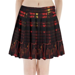 Christmas Advent Gloss Sparkle Pleated Mini Skirt by Nexatart