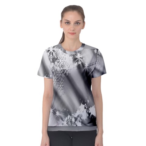 Christmas Background  Women s Sport Mesh Tee by Nexatart