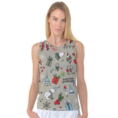 Christmas Xmas Pattern Women s Basketball Tank Top by Nexatart